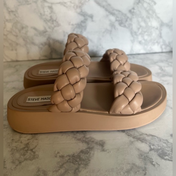 Steve Madden Women's Hillary Sandal, Taupe, 8 - Picture 4 of 7